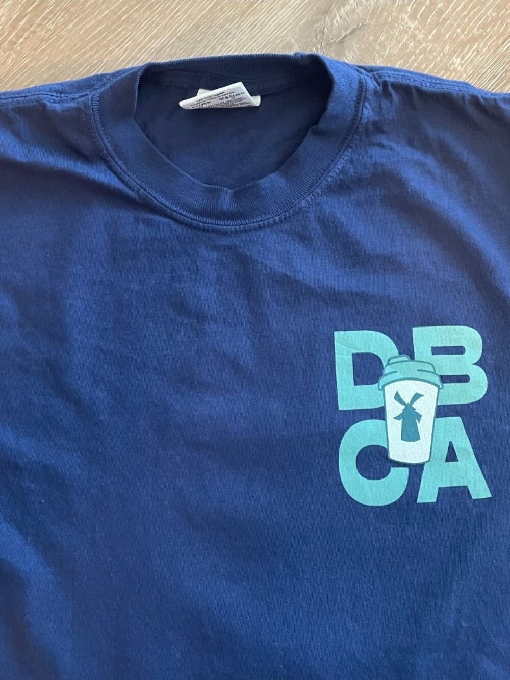 Comfort Colors DBCA Men's T-Shirt Size M Blue Bear California Double Sided Tee - Picture 3 of 7